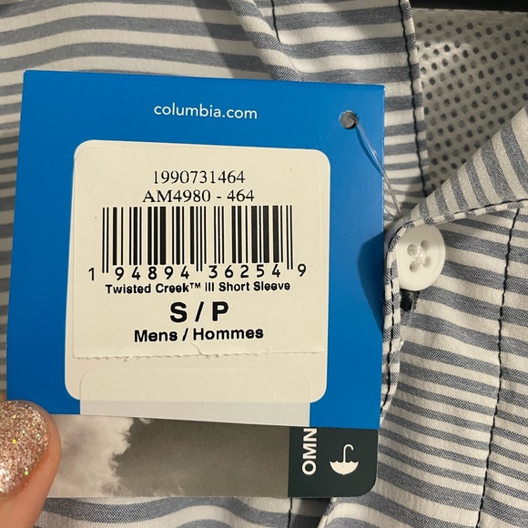 Columbia Mens Button Down Sportswear TShirt Twisted Creek NWT Small - Picture 3 of 6